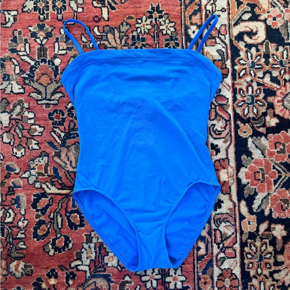 Blue Women's One Piece Swimsuit - Picture 3 of 8